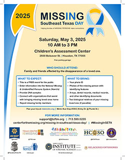 Missing in  Southeast Texas Day Flyer